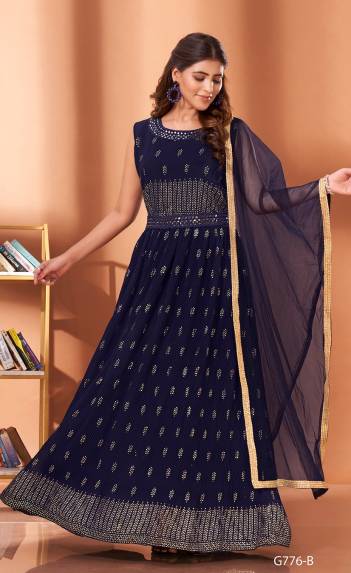 Dn G776 By Amoha Designer Partywear Readymade Gown Collection
